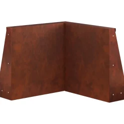 vidaXL Keerwand 2 st 50 x 50 x 30 cm weervast staal Roestkleurig
