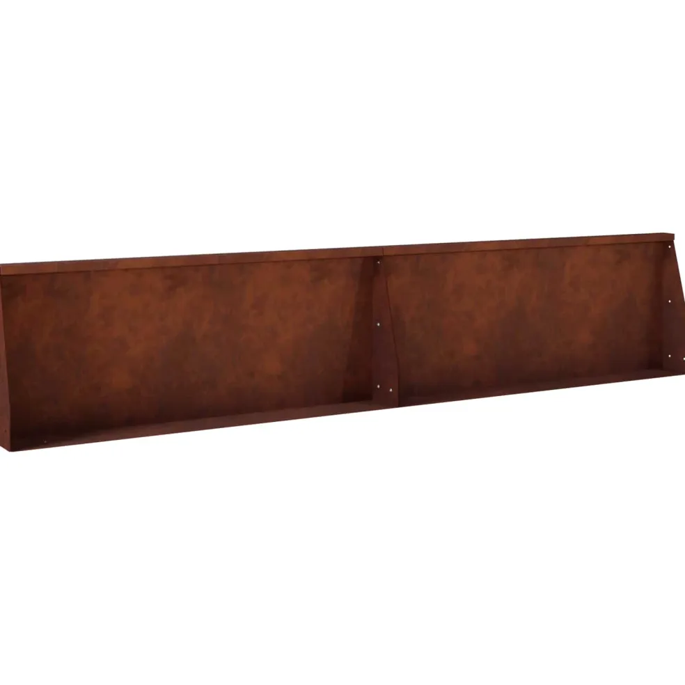 vidaXL Keerwand 2 st 100 x 12 x 30 cm weervast staal Roestkleurig