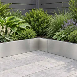 vidaXL Keerwand 50 x 50 x 30 cm Roestvrij staal zilver