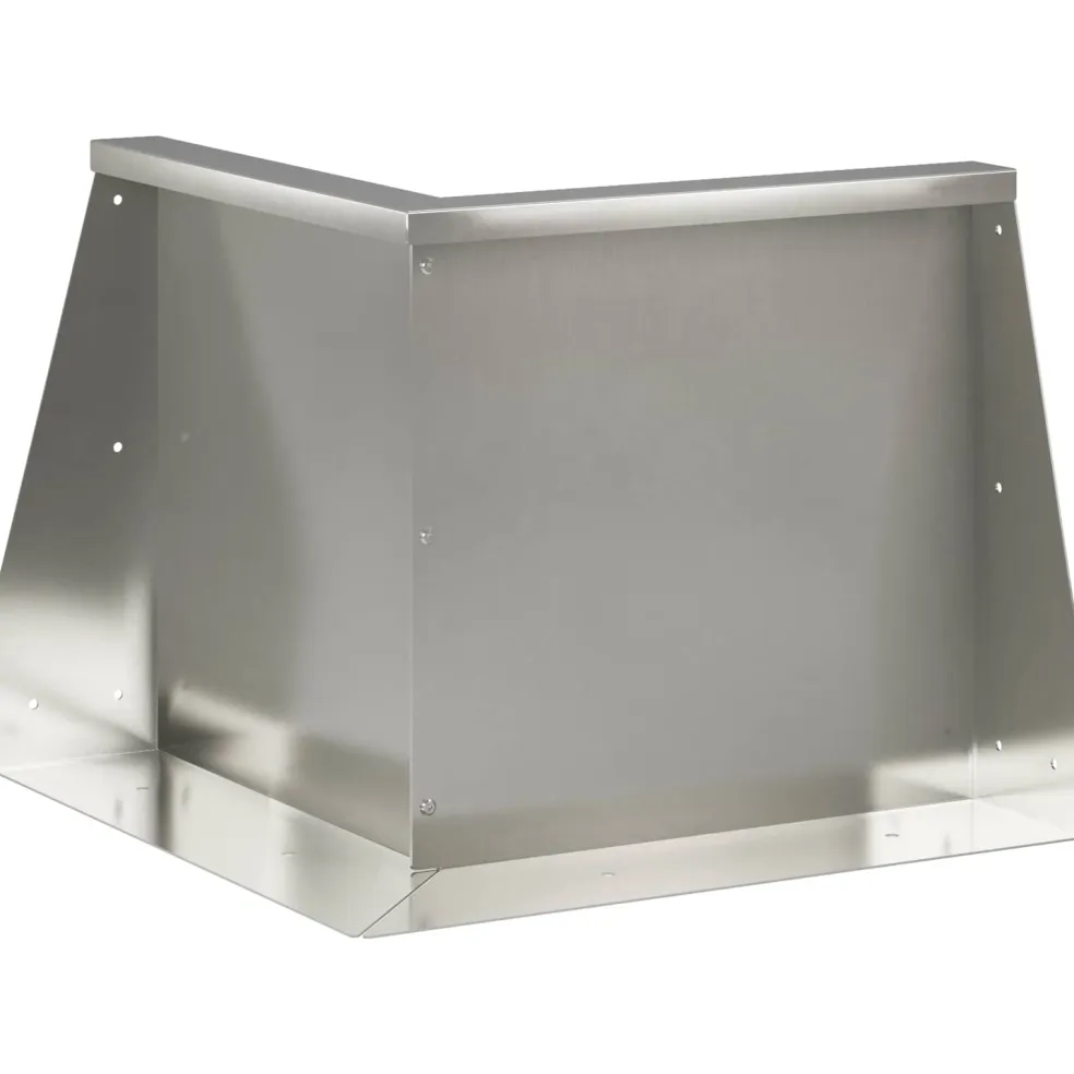 vidaXL Keerwand 50 x 50 x 30 cm Roestvrij staal zilver