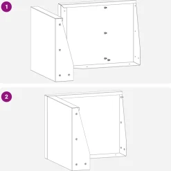 vidaXL Keerwand 50 x 50 x 30 cm Staal Antraciet