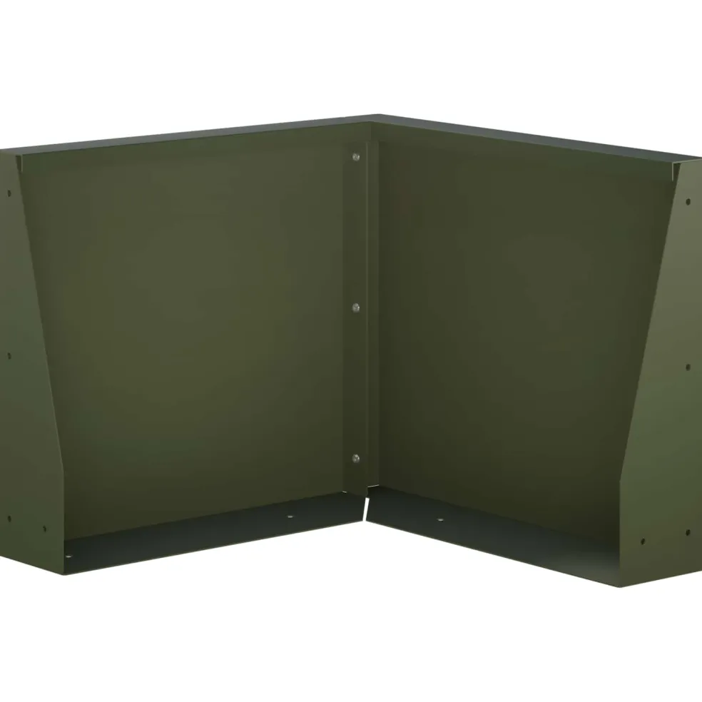 vidaXL Keerwand 50 x 50 x 30 cm Staal Olijfgroen