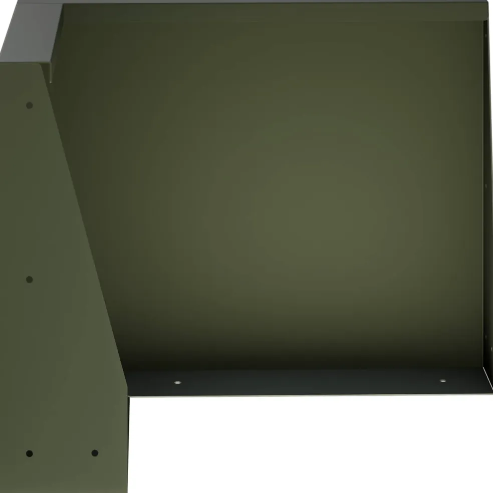 vidaXL Keerwand 50 x 50 x 30 cm Staal Olijfgroen