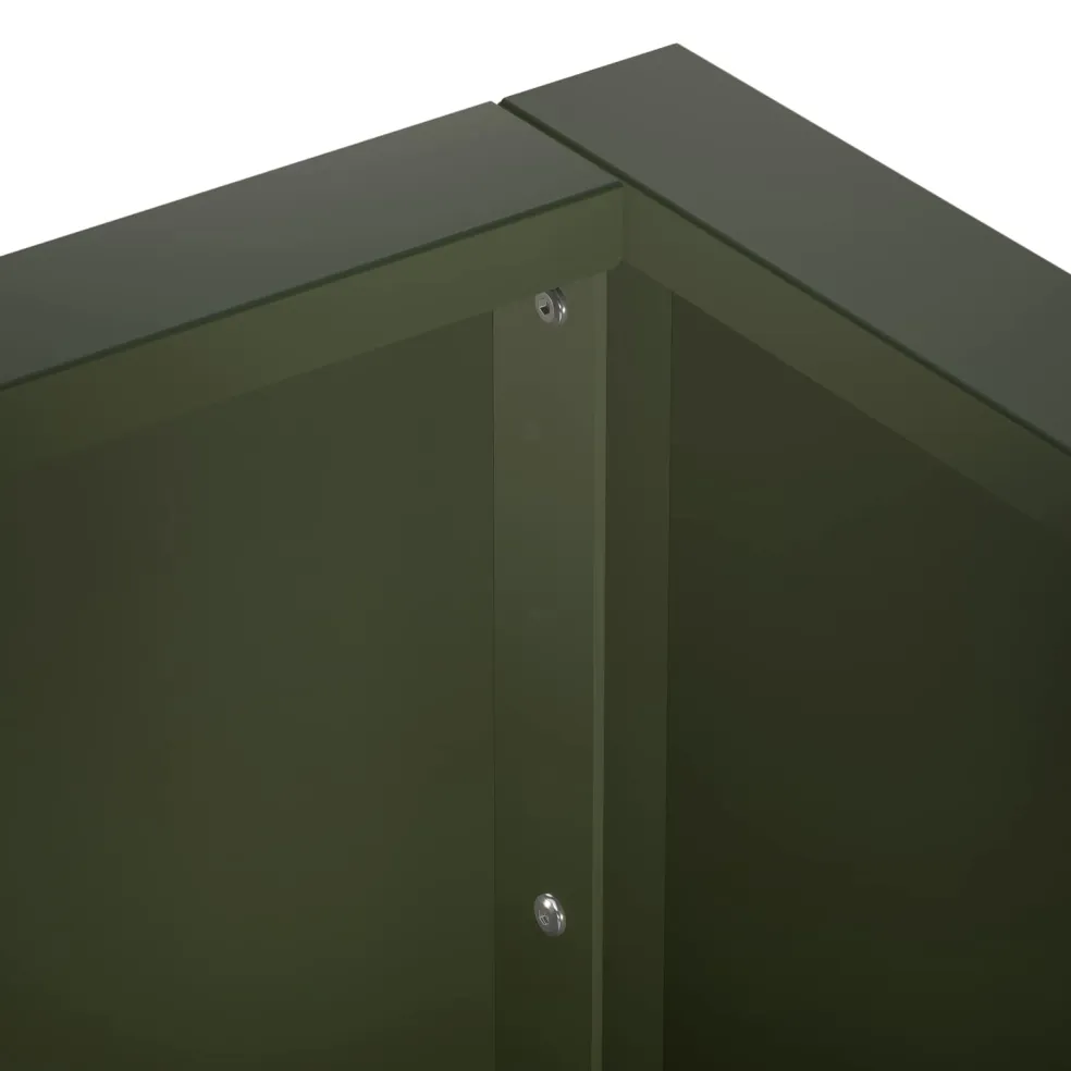vidaXL Keerwand 50 x 50 x 30 cm Staal Olijfgroen