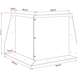 vidaXL Keerwand 50 x 50 x 30 cm Staal Olijfgroen
