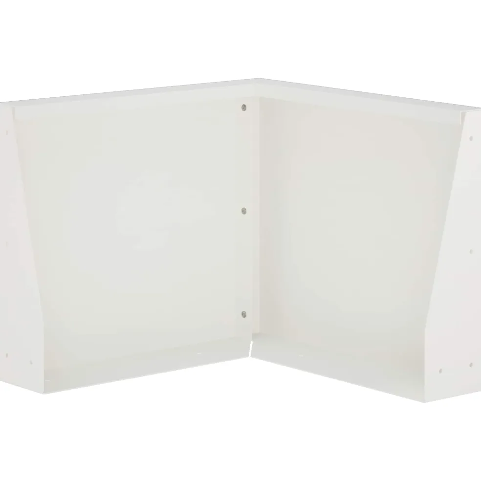 vidaXL Keerwand 50 x 50 x 30 cm Staal Wit