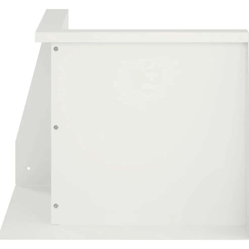 vidaXL Keerwand 50 x 50 x 30 cm Staal Wit
