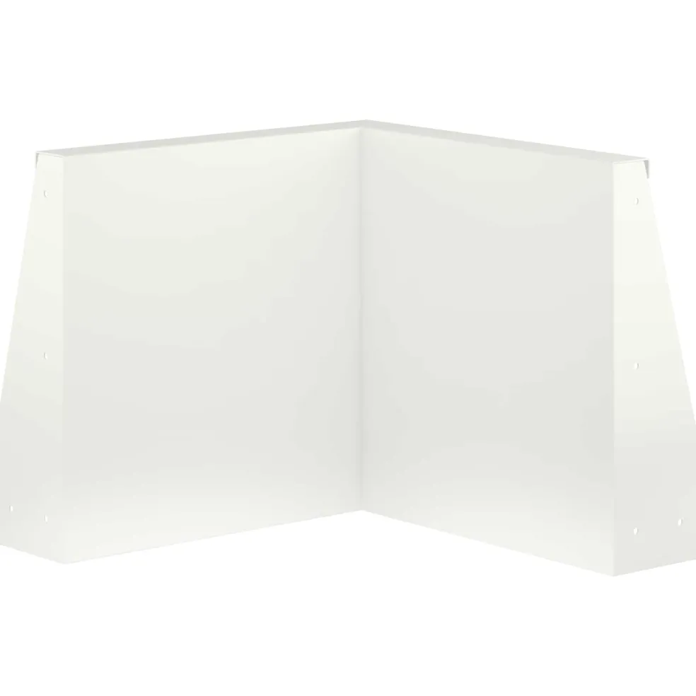 vidaXL Keerwand 50 x 50 x 30 cm Staal Wit