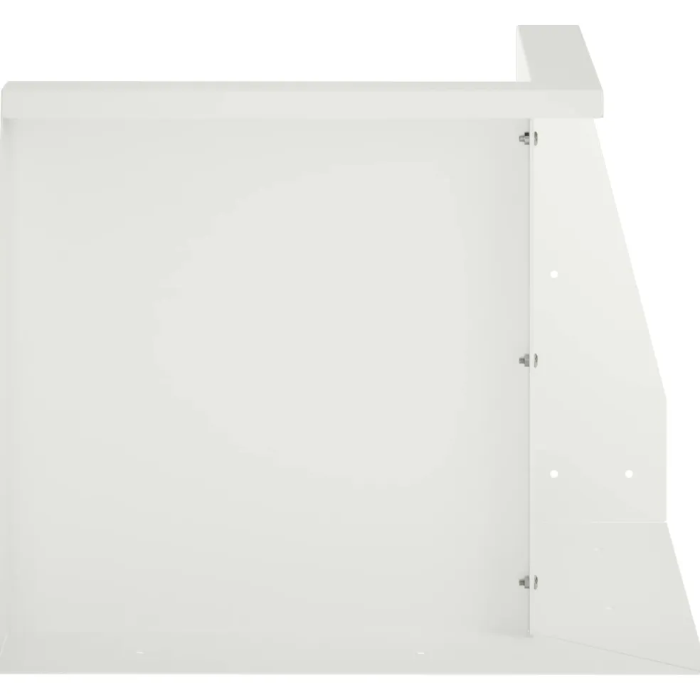 vidaXL Keerwand 50 x 50 x 30 cm Staal Wit