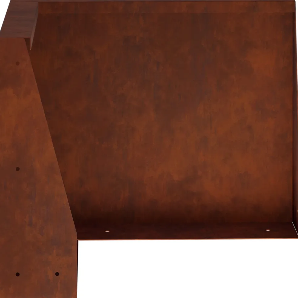 vidaXL Keerwand 50 x 50 x 30 cm weervast staal Roestkleurig