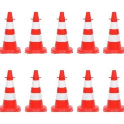 vidaXL Kegelset met ketting 10 m rood en wit