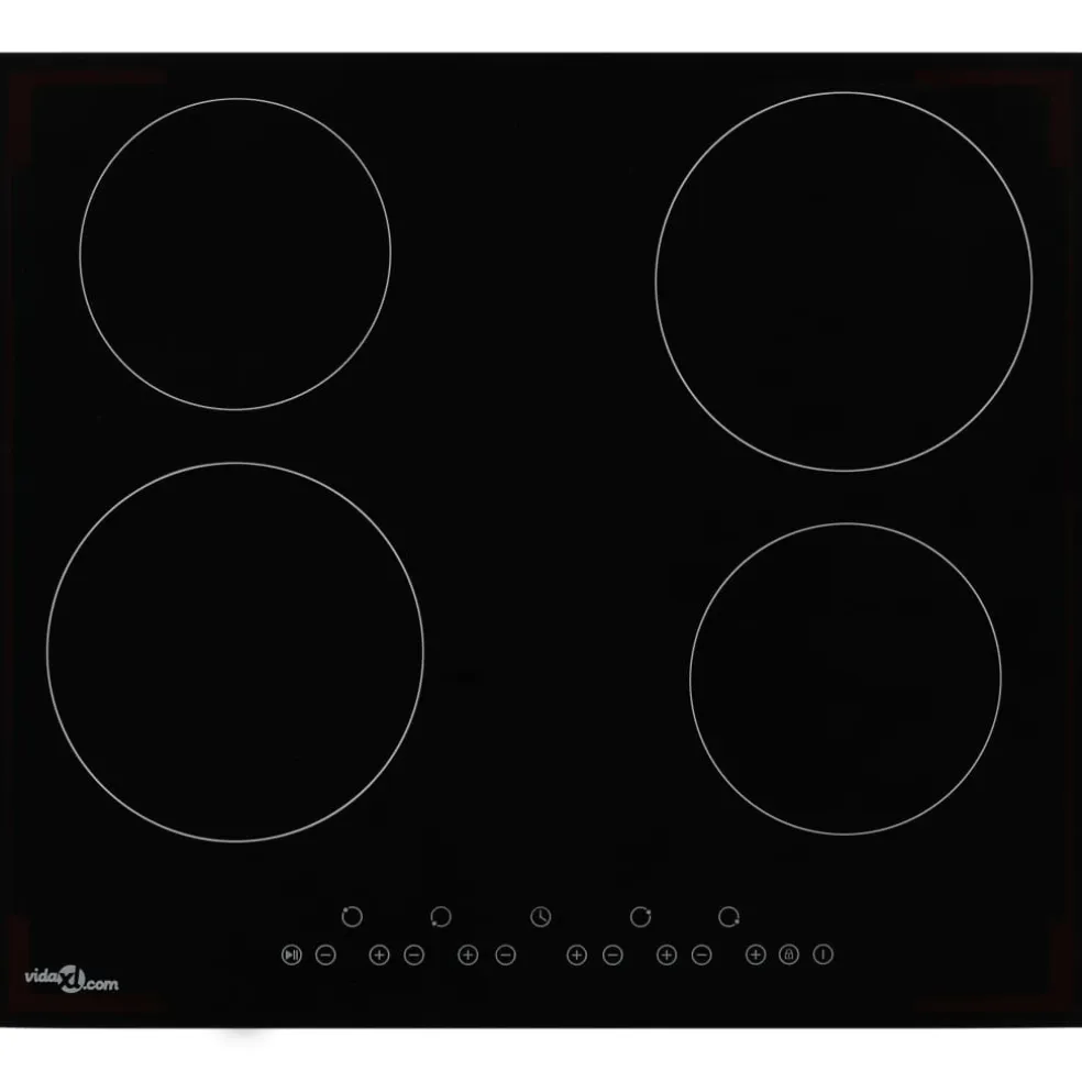 vidaXL Keramische kookplaat met 4 kookzones aanraakbediening 6000 W