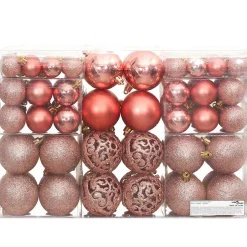 vidaXL Kerstballen 100 st 3/4/6 cm roze en rosé