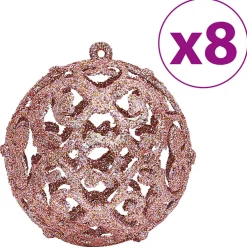 vidaXL Kerstballen 100 st 3/4/6 cm roze en rosé