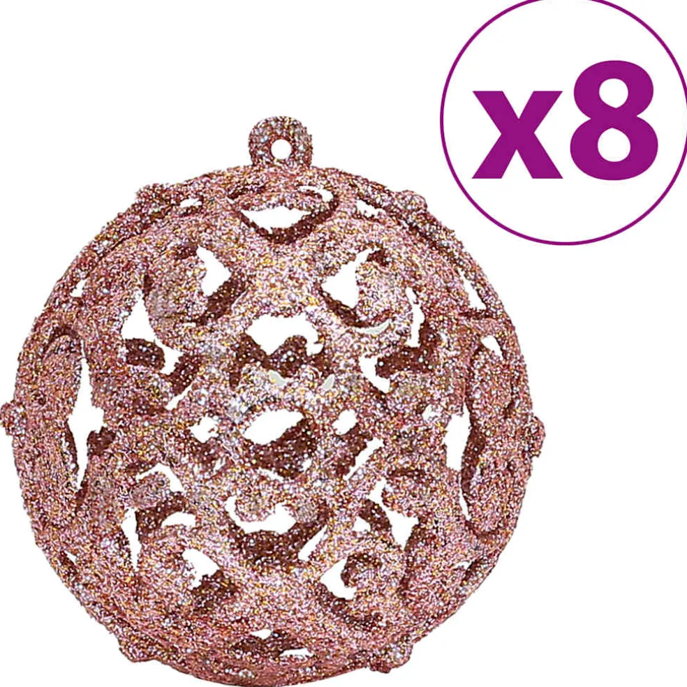 vidaXL Kerstballen 100 st 3/4/6 cm roze en rosé