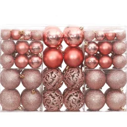 vidaXL Kerstballen 100 st 3/4/6 cm roze en rosé