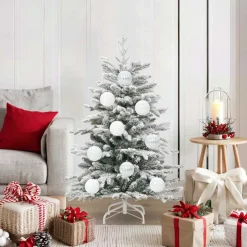 vidaXL Kerstbal Set XL 15 st Wit Ø 10 cm Kunststof