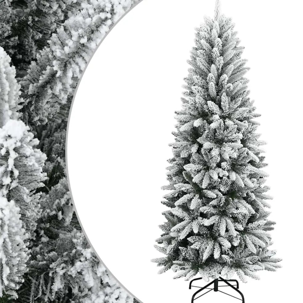 vidaXL Kerstbomen Warmwit PVC en Plastic en Staal en PE