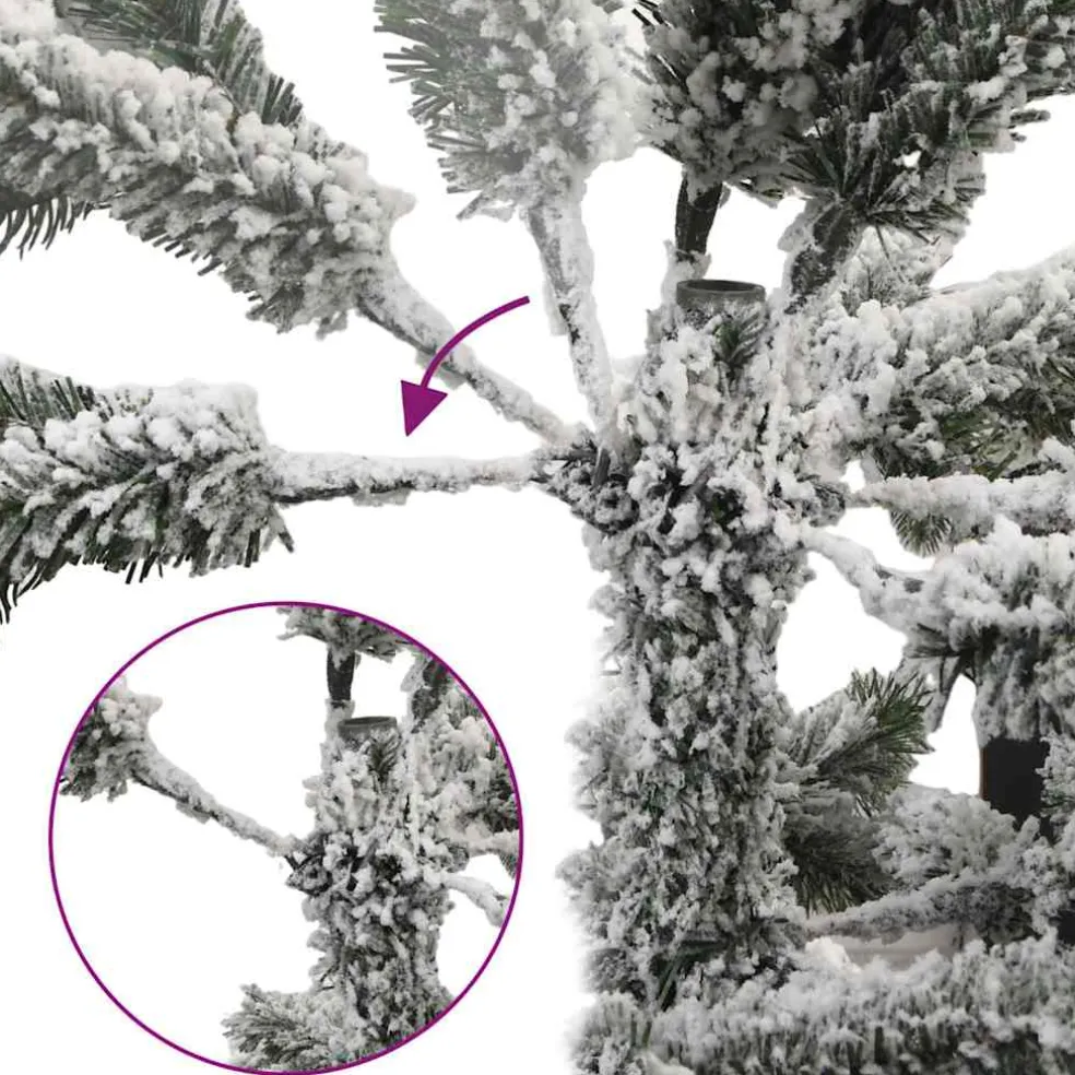 vidaXL Kerstbomen Warmwit PVC en Plastic en Staal en PE