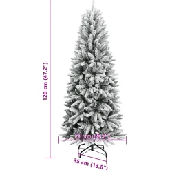 vidaXL Kerstbomen Warmwit PVC en Plastic en Staal en PE