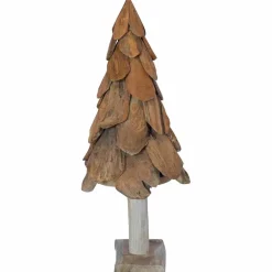 vidaXL Kerstboom Bruin 91 cm Massief teakhout