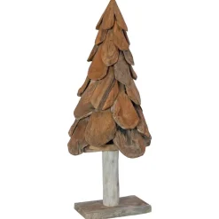 vidaXL Kerstboom Bruin 91 cm Massief teakhout