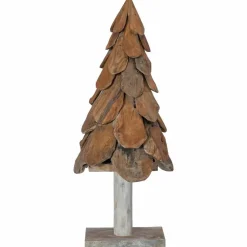 vidaXL Kerstboom Bruin 91 cm Massief teakhout