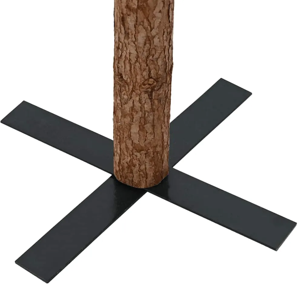 vidaXL Kerstboom met echt hout en dennenappels smal 150 cm PVC groen