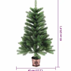 vidaXL Kerstboom met 150 LED met standaard Groen 65 cm PE