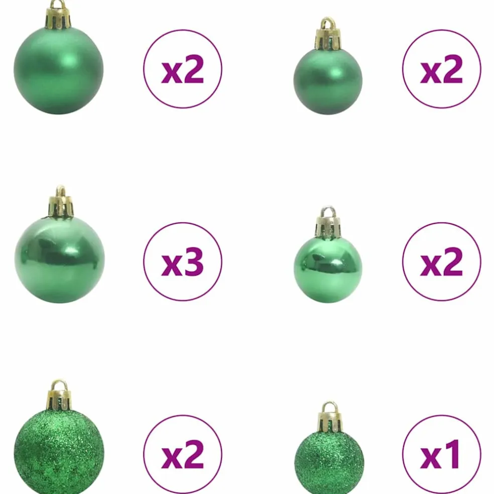 vidaXL Kerstboom met 150 LED met standaard Groen 65 cm PE