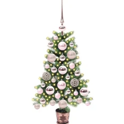 vidaXL Kerstboom met 150 LED met standaard Groen 65 cm PE