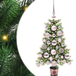 vidaXL Kerstboom met 150 LED met standaard Groen 65 cm PE
