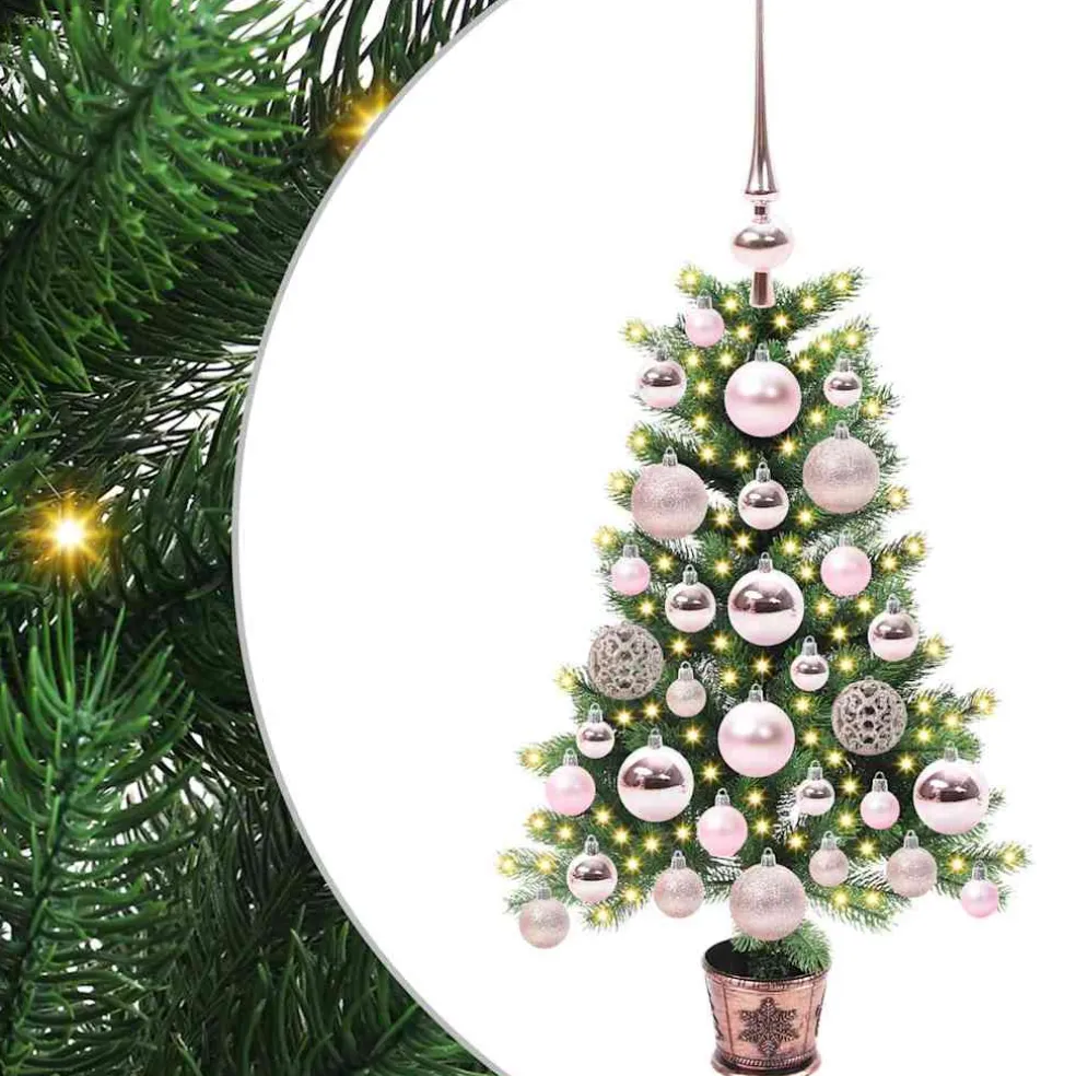 vidaXL Kerstboom met 150 LED met standaard Groen 65 cm PE