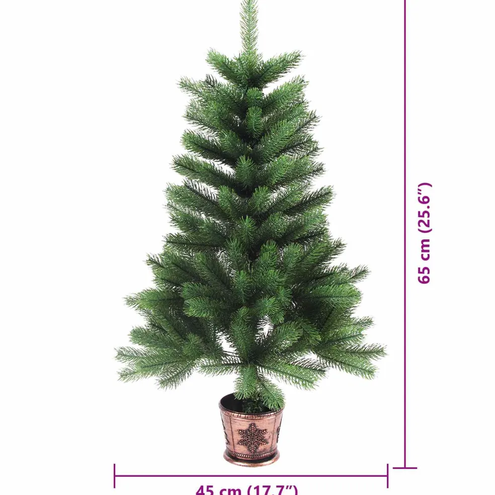vidaXL Kerstboom met 150 LED met standaard Groen 65 cm PE