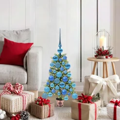 vidaXL Kerstboom met 150 LED met standaard Groen 65 cm PE