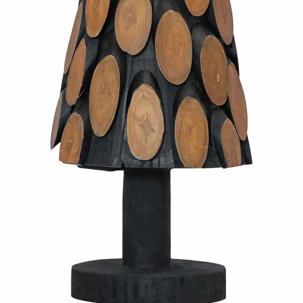 vidaXL Kerstboom met standaard Bruin 61 cm Massief teakhout