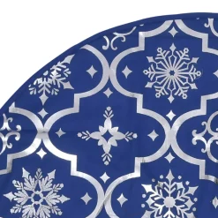 vidaXL Kerstboomrok luxe met sok 90 cm stof blauw