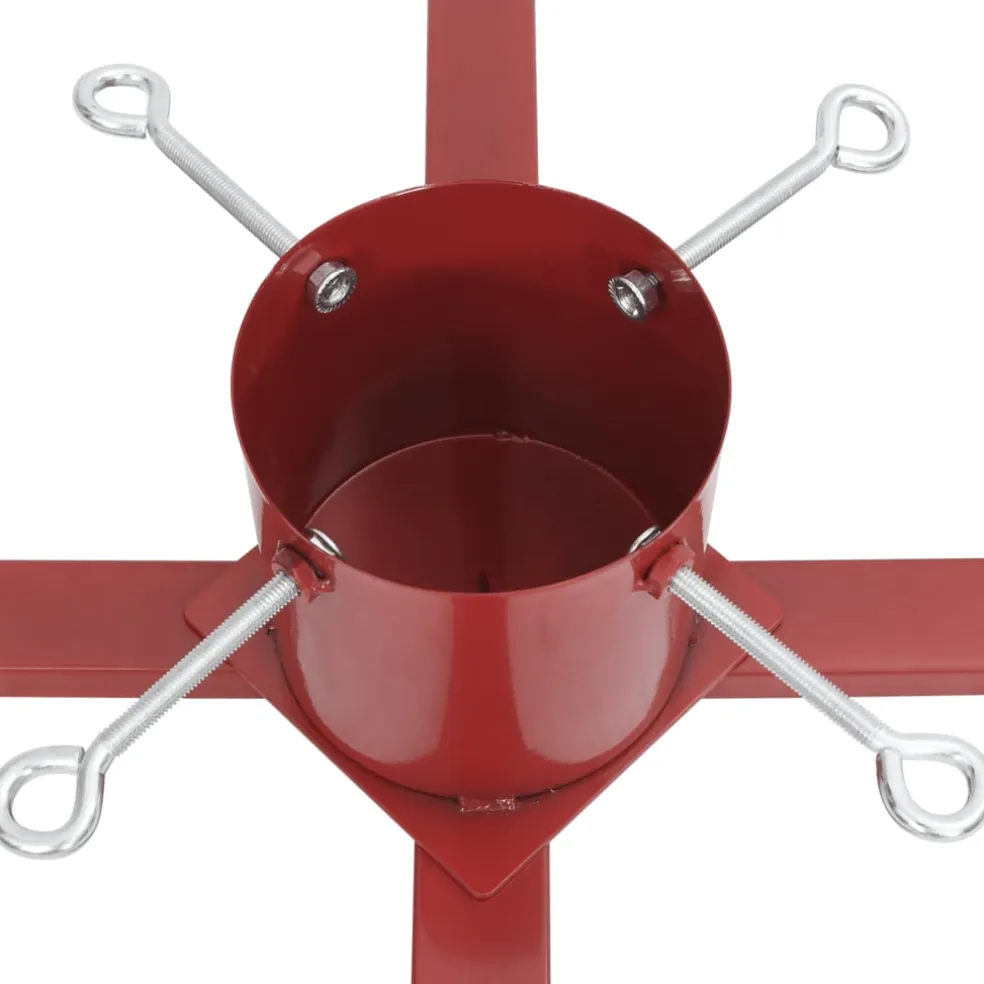 vidaXL Kerstboomstandaard 61x61x15,5 cm rood