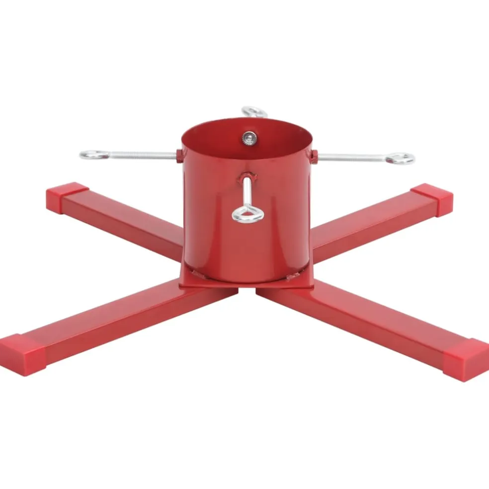 vidaXL Kerstboomstandaard 61x61x15,5 cm rood