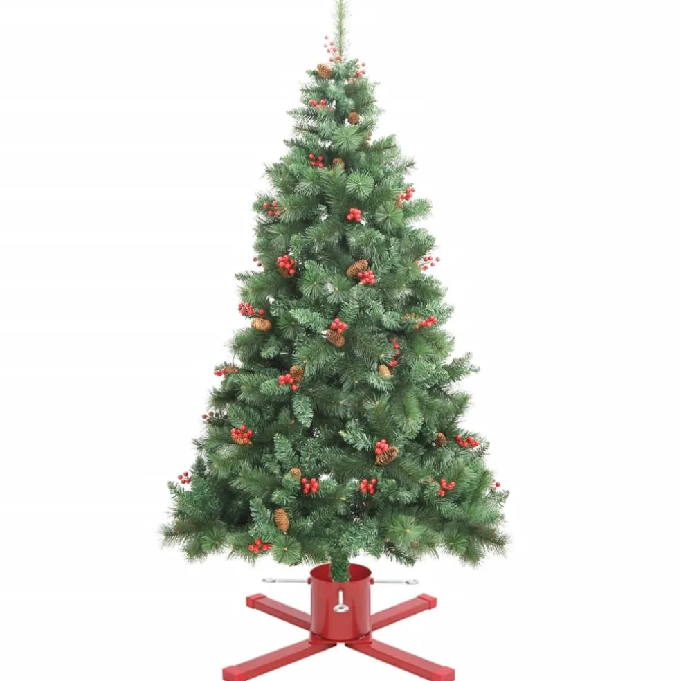 vidaXL Kerstboomstandaard 61x61x15,5 cm rood