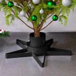 vidaXL Kerstboomstandaard 47x47x13,5 cm zwart