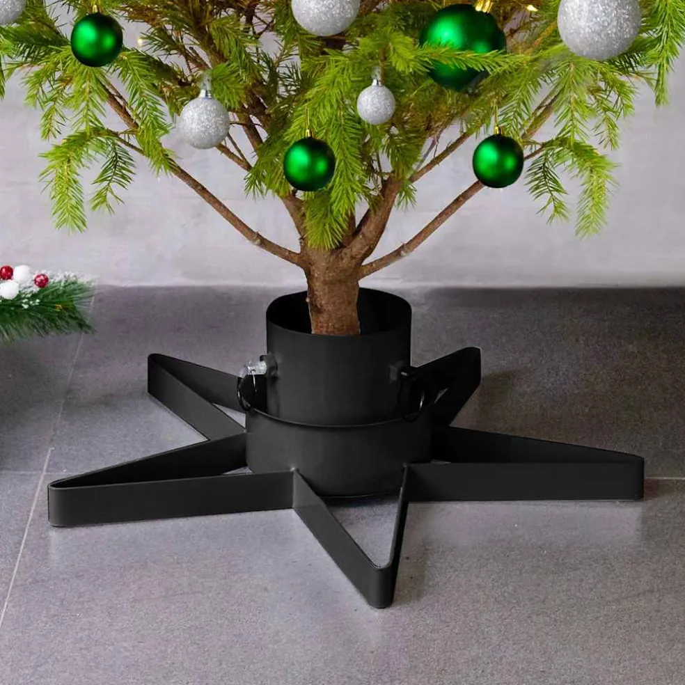 vidaXL Kerstboomstandaard 47x47x13,5 cm zwart
