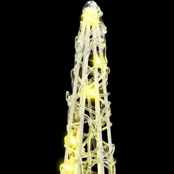 vidaXL Kerstboom 3 st 90 LED's Warmwit 20 x 20 x 80 cm Acryl