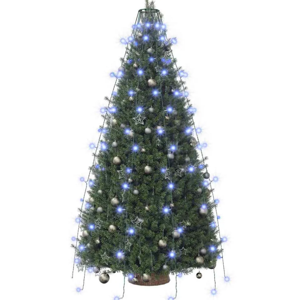 vidaXL Kerstboomverlichting met 150 LED's blauw net 150 cm