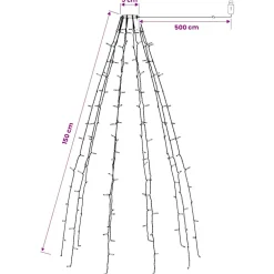 vidaXL Kerstboomverlichting met 150 LED's koudwit net 150 cm