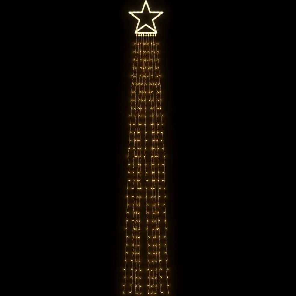 vidaXL Kerstboomverlichting 320 warmwitte LED's 375 cm
