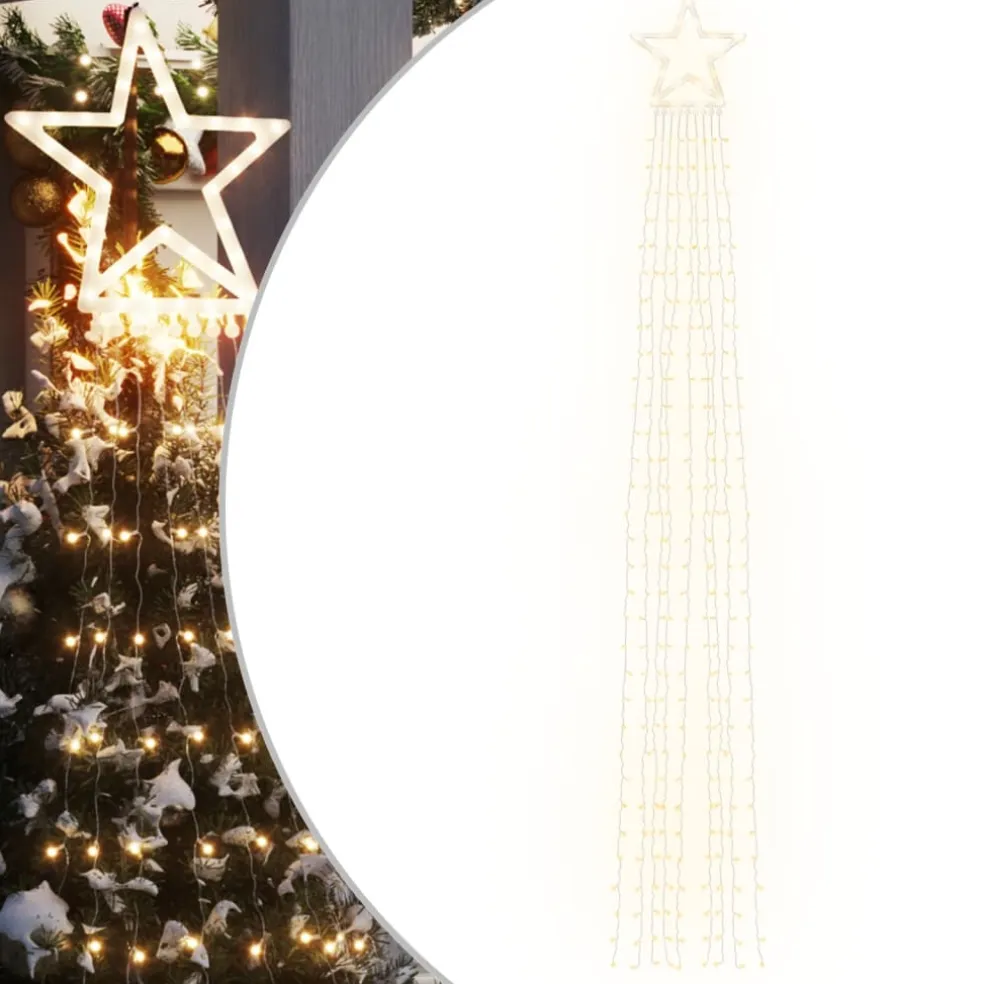 vidaXL Kerstboomverlichting 320 warmwitte LED's 375 cm