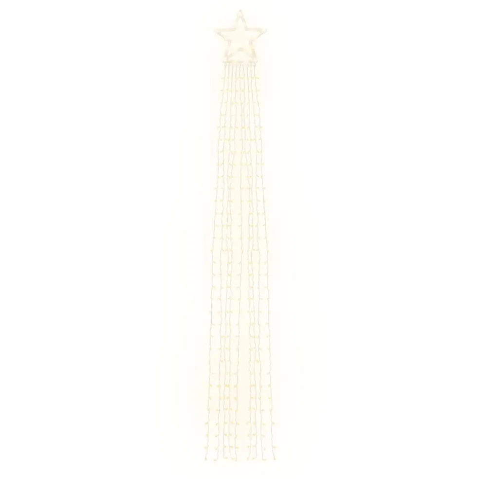 vidaXL Kerstboomverlichting 320 warmwitte LED's 375 cm
