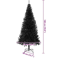 vidaXL Kerstboom Zwart 180 cm PVC