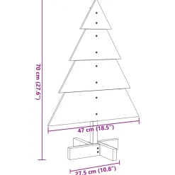 vidaXL Kerstdecoratie kerstboom 70 cm massief hout